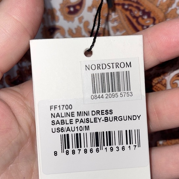 NWT FAITHFULL THE BRAND x REVOLVE Naline Paisley Print Long Sleeve Mini Dress M - Picture 10 of 12